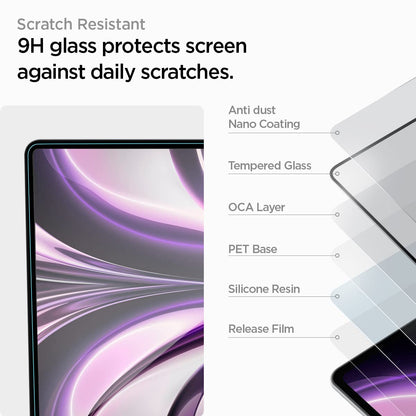 Spigen Tempered Glass Screen Protector [Glas.tR Slim] Designed for Macbook Air 13 inch M4 / M3 / M2 (2025/2024 / 2023) - 1 Pack