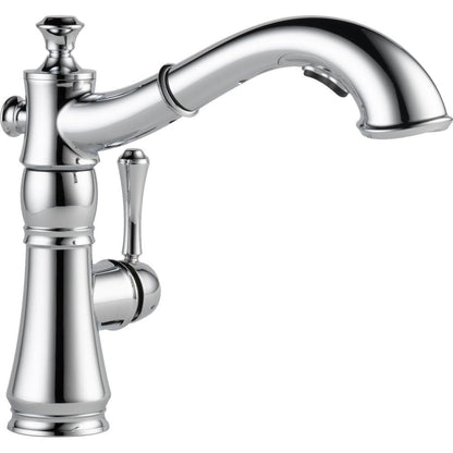 Delta Faucet Cassidy Pull Out Kitchen Faucet, Polished Nickel Kitchen Sink Faucet, Kitchen Faucet with Pull Out Sprayer, Magnetic Docking Spray Head, Polished Nickel 4197-PN-DST