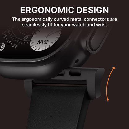 Bandletic Compatible with Apple Watch Bands for Men Women, Soft Genuine Leather Band Replacement Strap for iWatch 49mm(Ultra 3/2/1),46mm(11/10),45mm(9/8/7),44mm(SE3/SE2/SE/6/5/4),42mm(3/2/1)