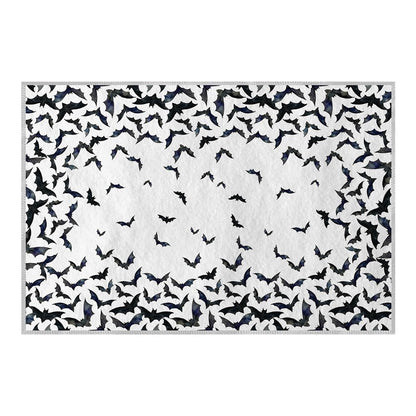 Artoid Mode Bat Halloween Door Mat, Party Home Decor Low-Profile Non-Slip Washable Throw Rug for Kitchen Entryway Front Door Bedroom Bathroom Indoor 2x3 Feet