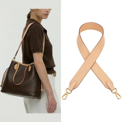 STBL Vachetta Leather Wide Straps Crossbody Replacement Bag Shoulder Strap for Neverful Graceful Speedy25 30 35 Tote Handbag Wide Shoulder Straps & DIY Leather Purse Strap (Beige)