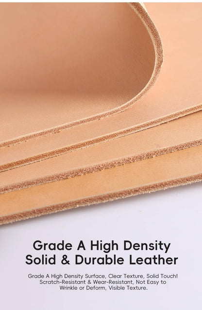 Vegetable Tanned Leather Sheet, Natural Veg Tan Top Grain Cowhide for Tooling, Carving, Stamping, Dyeing and Leathercraft, 1 Piece (1.7-2.0mm,12 * 12 inch)