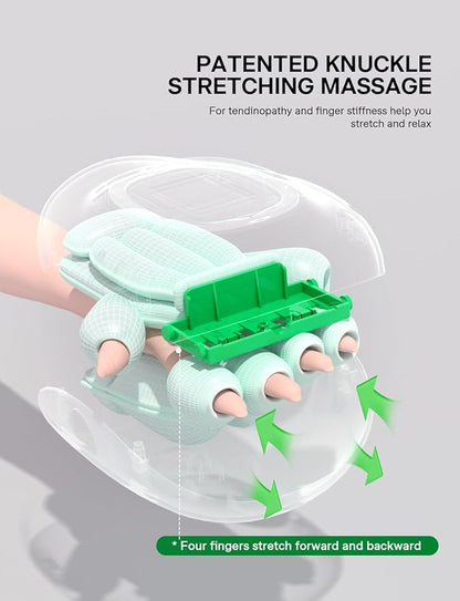 Medisana Hand Massager with Heat and Compression, Cordless Hand Massager for Arthritis and Carpal Tunnel Relief, Knuckle Stretching Massage, Birthday Christmas Gifts for Men Women Dad Mom-Blue