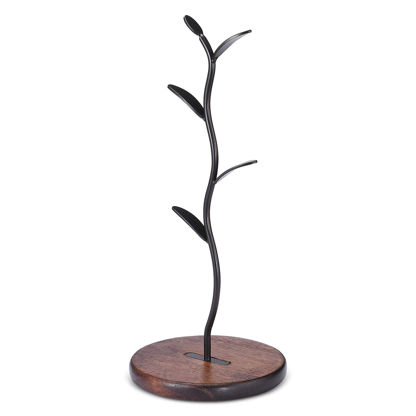 ALLCENER Mug Holder, Countertop Mug Tree, Coffee Mugs & Tea Cup Storage Rack, Coffee Counter Bar Accessory & Kitchen Organizer, Black (single row)