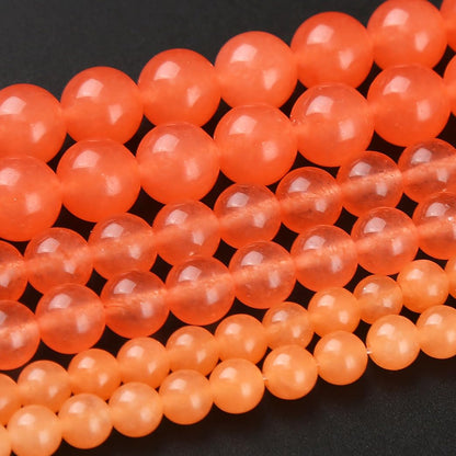 60PCS 6MM Orange Chalcedony Quartz Stone Beads Natural Gemstone Bead Crystal Healing Energy Jewelry Making DIY 15 inches
