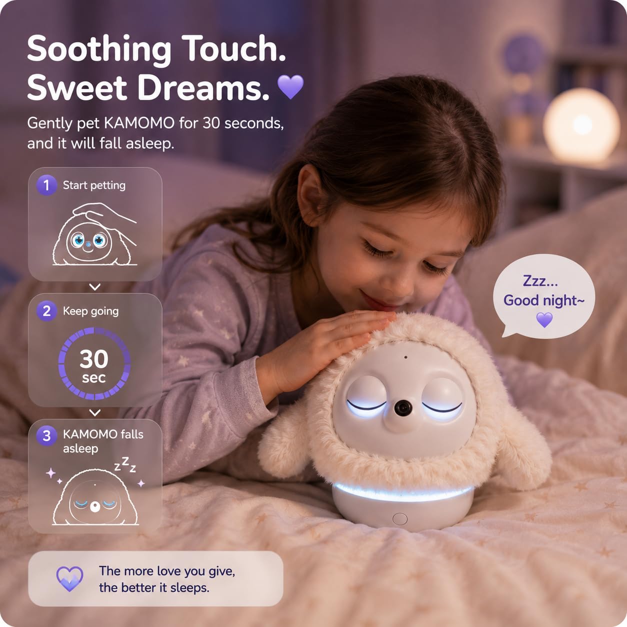 ropet KAMOMO Companion Interactive Robot Pet, Emotional Support for Kids and Adults, AI Desk Robots, Anxiety Relief Comfort Gift