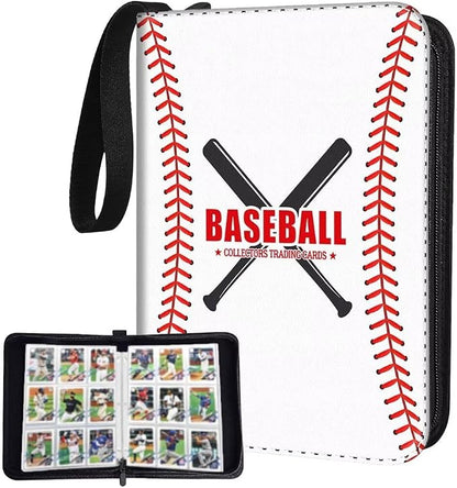 Baseball Card Binder Holder 900 Pockets with 50 Removable Sleeves, Portable Sports Trading Cards Binder Album Collector Organizer Protectors with Zipper,Waterproof