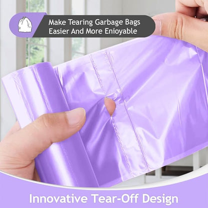 8 Gallon 200 Counts Clear Colorful Trash Bags Kitchen Garbage Bags by Teivio