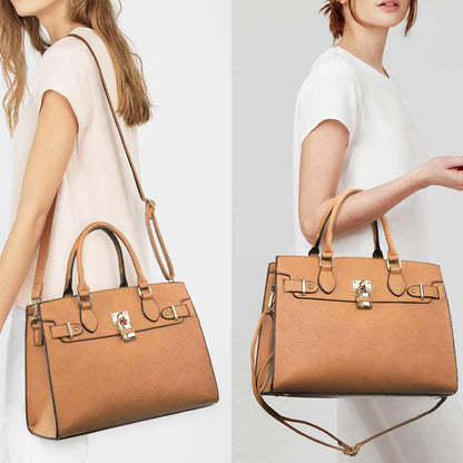 Dasein Women Handbags and Purses Ladies Shoulder Bag Top Handle Satchel Tote Work Bag with Wallet