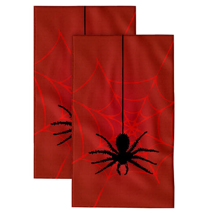 ANTJOO Spider Web Hand Towels for Bathroom，Set of 2 Soft Absorbent Breathable Halloween Bath Hand Towel for Bathroom Kitchen Hotel Gym 28 x 14 in