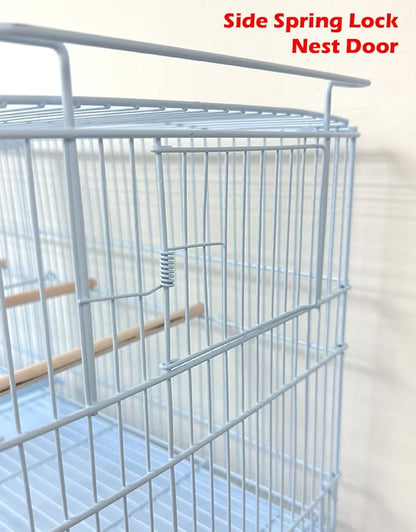 LOT of NO Rust Stainless Galvanized Zinc Plated Stackable Breeder Bird Flight Cage with Removable Center Divider and Breeding Nest Doors 30"x11"x15"H with Rolling Stand
