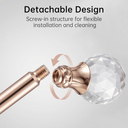 Curtain Holdback,2Pcs Wall Mounted Drapery Tiebacks with Clear Crystal Ball
