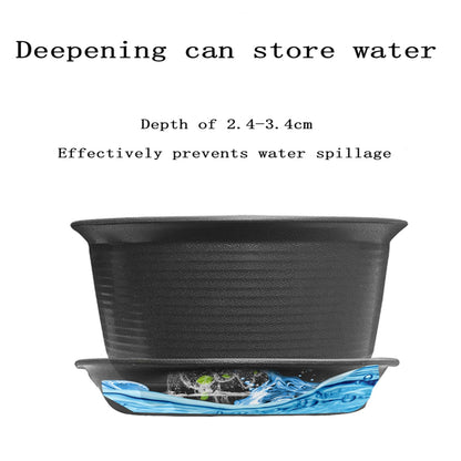 MHXWNHA 12 Pack Plant Saucer 8 10 12 Inch Plastic Plant Tray, Sturdy and Durable Flower Pot Container Accessories Plant Pot Saucers for Indoor and Outdoor (8 10 12 Inch, Black)