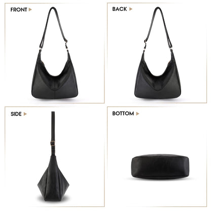 Hobo Bags for Women, Soft Vegan Leather Crossbody Bag for Women, Slouchy Shoulder bag with Adjustable Strap