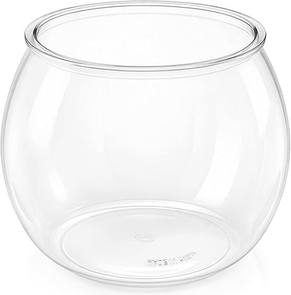 Okllen 2 PCS 1 Gallon Fish Bowl, Round Clear Plastic Goldfish Betta Fish Bowl Fish Tank for Aquarium, Terrarium, Home décor, Flower Vase Centerpiece