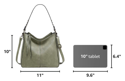 Montana West Hobo Bag for Women Designer Ladies Bucket Totes Purse Handbags Chic Shoulder Bag,MWC-HB-128-GN