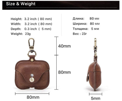 Compatible with AirPod Pro 3(2025) Case Leather,Leather Protective Airpod Pro 1st/2nd/3rd Case Cover Shockproof with Loss Prevention Clip for AirPods Pro Wireless Charging Case for airpods (Brown)