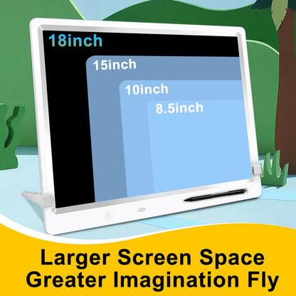 18 Inch LCD Writing Tablet for Kids, Large Drawing Tablet Doodle Board,Erasable Color Screen, Educational Toy for Toddlers 3-8, Travel Toy, Screen-FreeLearning Gift for Boys & Girls