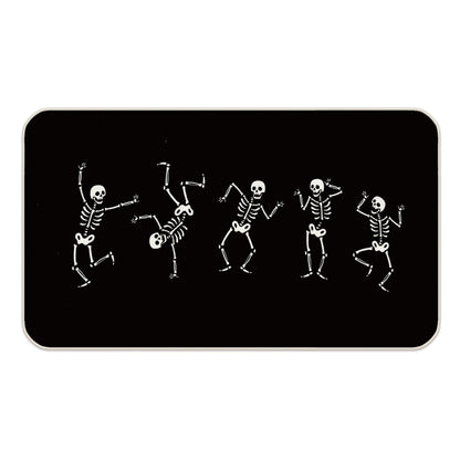 Farmhouse Halloween Funny Skeleton Gothic Skull Dancing 30 x 17 Inches Entryway Door mat,Front Door Entrance Outdoor Porch Home Decor,Halloween Skull Lover Fall Gifts