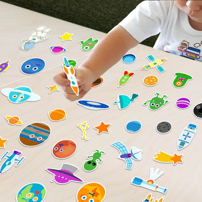 BEUNITONE Solar System Felt Story Board Set 55 Pcs Large Outer Space Universe Storytelling Space Planet Pieces for Felt Flannel Board Preschool Craft Early Learning Interactive Play Kit