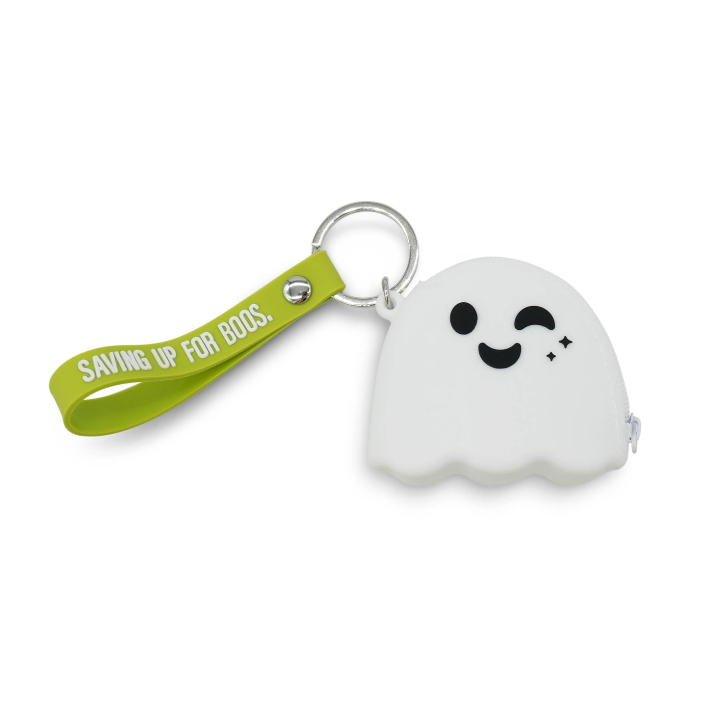 GOOFBALLS Novelty Silicone Coin Purse – Cute Mini Change Holder for Coins, Cash & Small Essentials – Soft Pocket Pouch for Kids, Teens & Adults – Keychain & Bag Accessory, Ghost