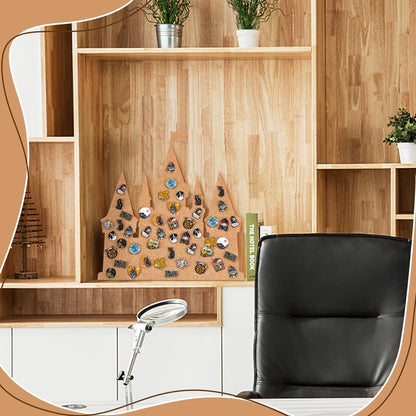 BENECREAT Castle Pin Board Cork Board, 14.2x11.8inch Bulletin Display Board Brooch Jewelry Display Cork Tray for Brooch Pin Collection Display, Office Home and School Decor