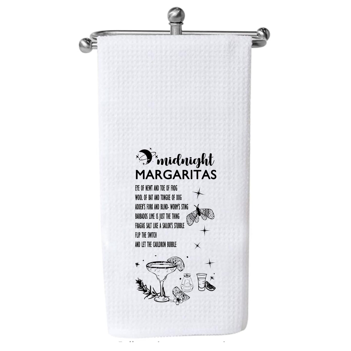 XYANFA Movie Midnight Margaritas Owens Sisters Halloween Kitchen Tea Towel Witch Gift Movie Kitchen Witchy Gift (Midnight)