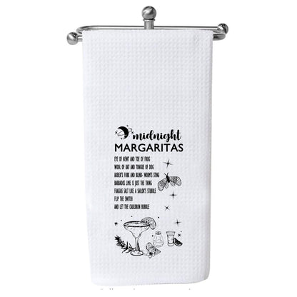 XYANFA Movie Midnight Margaritas Owens Sisters Halloween Kitchen Tea Towel Witch Gift Movie Kitchen Witchy Gift (Midnight)