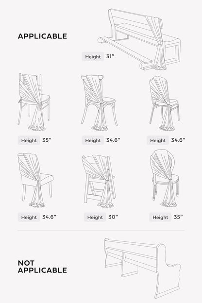 Ling's moment Wedding Chair Sashes Cover Aisle Decorations Draping Fabric Wrinkle-Free with Tie 16 Pcs Sage & Milky Green for Party Ceremony Reception Floral Arrangement Banquet Outdoor Decor