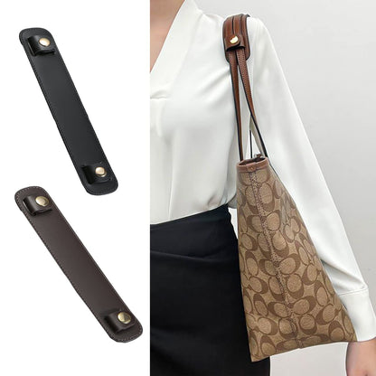 Lopsity PU Leather Shoulder Strap Pad,Detachable Soft Leather Strap Cover,Compatible with Women Tote Purses, Handbag, Satchels,More comfortable to carry (BLACK)