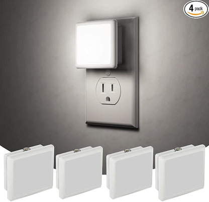 JandCase LED Night Light, Night Light Plug into Wall with Light Sensors[4 Pack], 5000K Daylight, Small Nightlight for Kids Bathroom,Hallway,Dinning Room,Kitchen