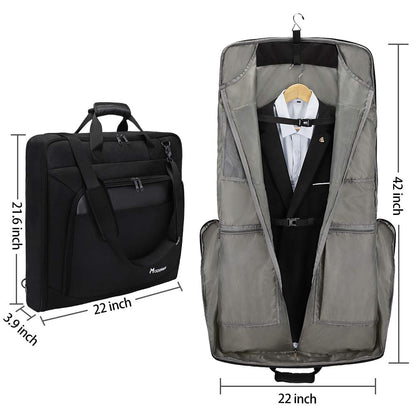 Modoker Carry On Garment Bags for Travel Hanging Clothes Suit Bag Luggage Organizer, Foldable Suit Carrier Gift for Men Women