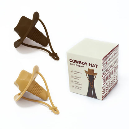 2 Pcs Cowboy Hat Silicone Wine Stoppers, Silicone Wine Stopper, Fun Hat Cap Seals Bottle & Keeps Wine Fresh, Funny Gag Gifts for Boyfriend, Stocking Stuffers Gifts for Adults