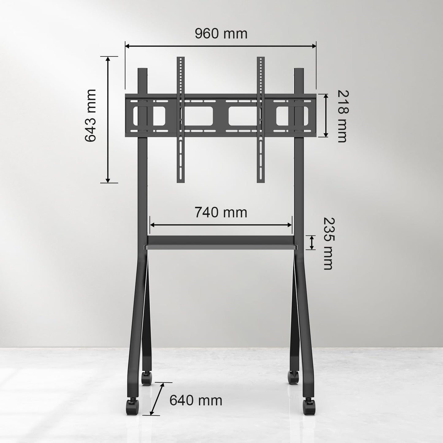 YCKJNB Smart Board Portable Stand with Four Lockable Wheels for Interactive Whiteboard 55-65 Inch, Home School Office
