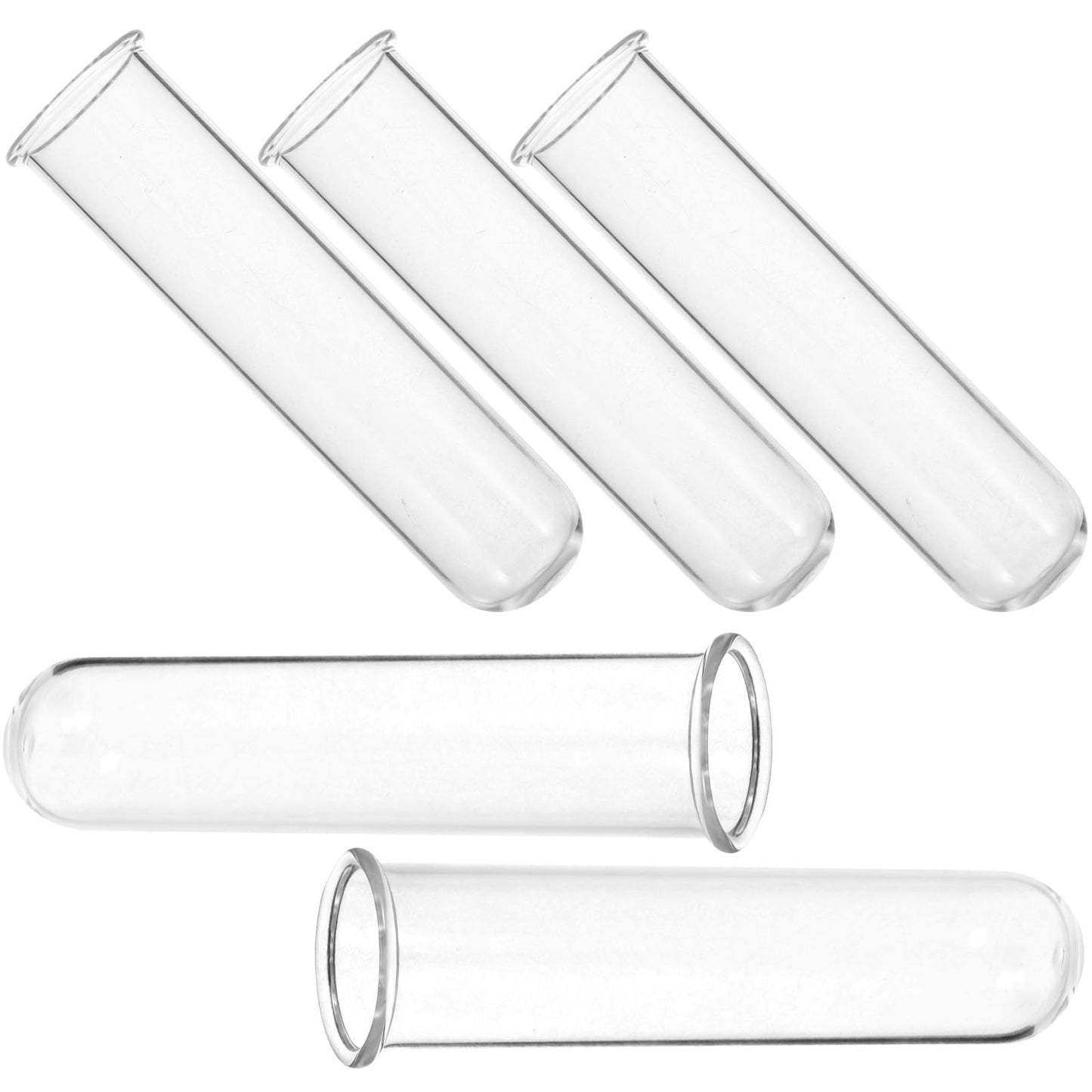 DOITOOL 5Pcs Glass Test Tube Vases 2.5X3X11Cm Hydroponic Propagation Tubes Small Plant Terrarium Vase for Home Décor and Floral Display
