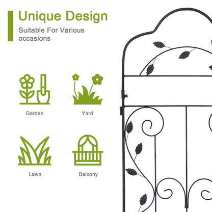 hogardeck Metal 60 * 18in Garden Trellis 2-Packs for Climbing Plants Flowers Vegetables Planting Arched Outdoor Decoration for Courtyards Lawns Gardens