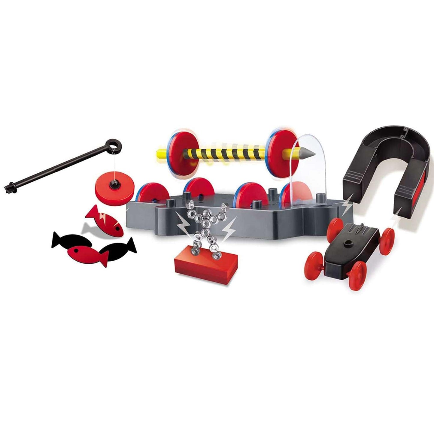 4M - STEAM Magnet Exploration - Hands-On Science Kit with Magnetic Toys Experiments for Kids Ages 5+ - Includes Magnet Toys Wand, U-Shaped Magnet, More - Educational STEM Toy GIF, Magnet Science Kit
