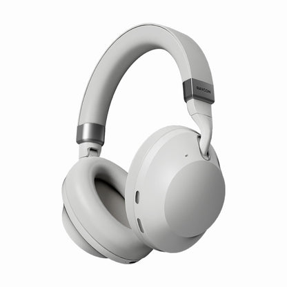 Raycon Pro Bluetooth Headphones - Premium Over The Ear Headphones, Hybrid Active Noise Cancelling Wireless Headphones + Awareness Mode, Bluetooth Headset with Mic, 60 Hours of Battery Life (White)