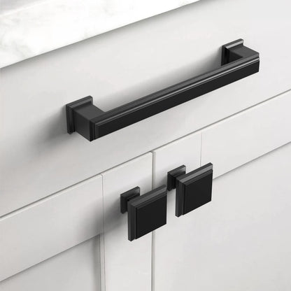 Asidrama 10 Pack Matte Black Kitchen Cabinet Knobs Drawer Cabinet Hardware Zinc Knobs for Dresser Drawers