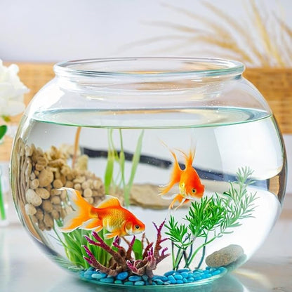 Plastic DIY Fish Bowls - 640oz Round Clear Fish Tanks 5 Gallon Aquarium, Hydroponic Planter, and Multi-Use Container for Flower Vase, Carnival Prizes, Party Centerpieces, and Home Decor