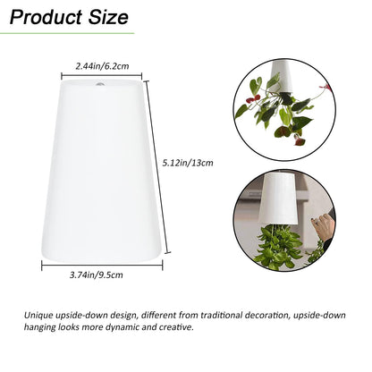 SYOOY 2 PCS Upside-Down Planter Hanging Flower Pot Planter for Balcony Garden Home Decoration (White)