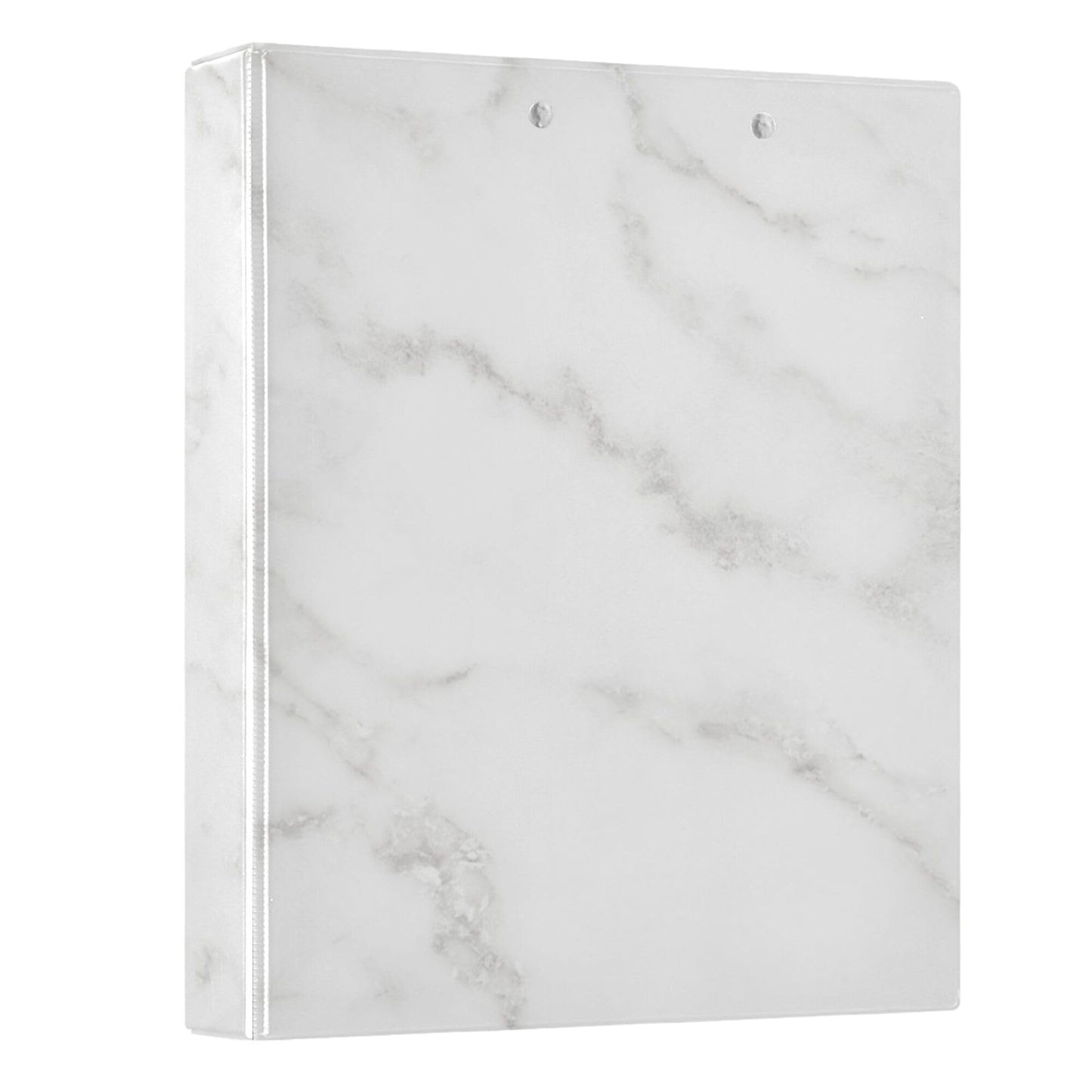 Marble Round Ring Binders 1.5 Inch White 3 Ring Clipboard Binder for Office School Work Supplies File Folder Document 200 Sheet Capacity Easy Open