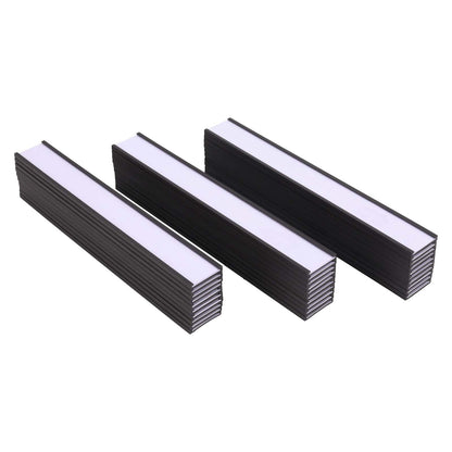 Eeoyu Magnetic Label Holders with Magnets Magnetic Data Card Holders with Clear Plastic Protectors for Metal Shelf, Whiteboard, Set of 50 (0.5 x 4 Inch)