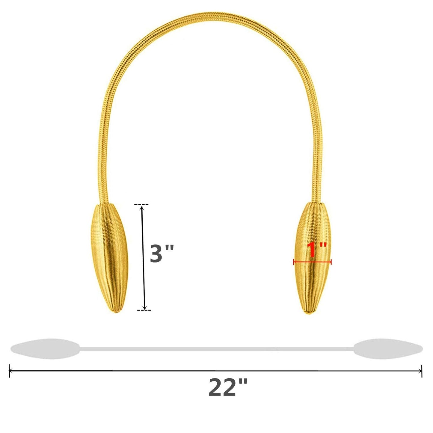 SWTOOL 8-Pack Gold Curtain Holdbacks Decorative Window Drape Twist Curtains Tiebacks Random Modelling Curtain Holders
