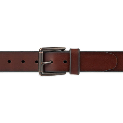 Dockers Men's Casual Leather Belt - 100% Soft Top Grain Genuine Leather Strap with Classic Prong Buckle, Brown,30