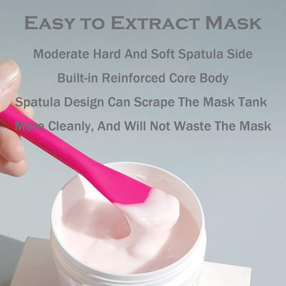 Facial Cleansing Brush, 2 in 1 Silicone Face Mask Brush & Face Scrubber, For Exfoliating, Massaging, Remove Blackheads, Makeup Skincare Removal, Applicator for Mud, Clay, Body Lotion, DIY Mask