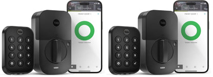 Yale Security Assure Lock 2 Deadbolt, Black Suede Keyed Smart Entry Door Lock with Wi-Fi Connected Keypad for Code Entry and Remote Access, YRD410-WF1-BSP