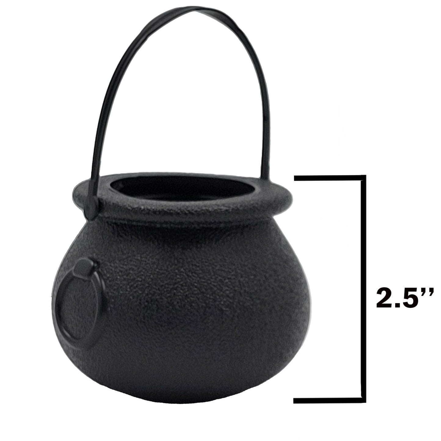 Black Candy Cauldron Kettles, Party Decoration Supplies, St. Patrick's 3" Inches (24-Pack) Witch Cauldron, Candy Bucket, Cauldron Pot