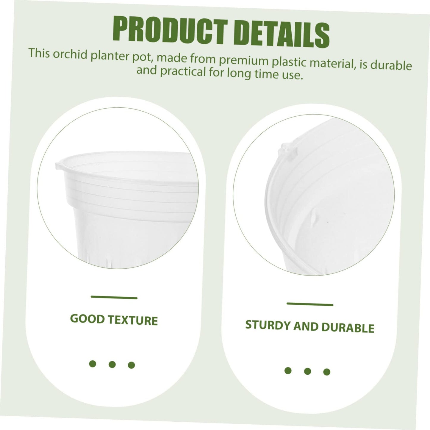 YARNOW 1 Set Phalaenopsis Hard Planting Cup Flower Pots Indoor Pots for Succulents Green Decor Orchid with Holes 8 Inch Slotted Orchids Planter Flower Plant Container Plant Cups Food