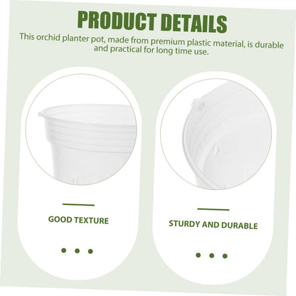 YARNOW 1 Set Phalaenopsis Hard Planting Cup Flower Pots Indoor Pots for Succulents Green Decor Orchid with Holes 8 Inch Slotted Orchids Planter Flower Plant Container Plant Cups Food